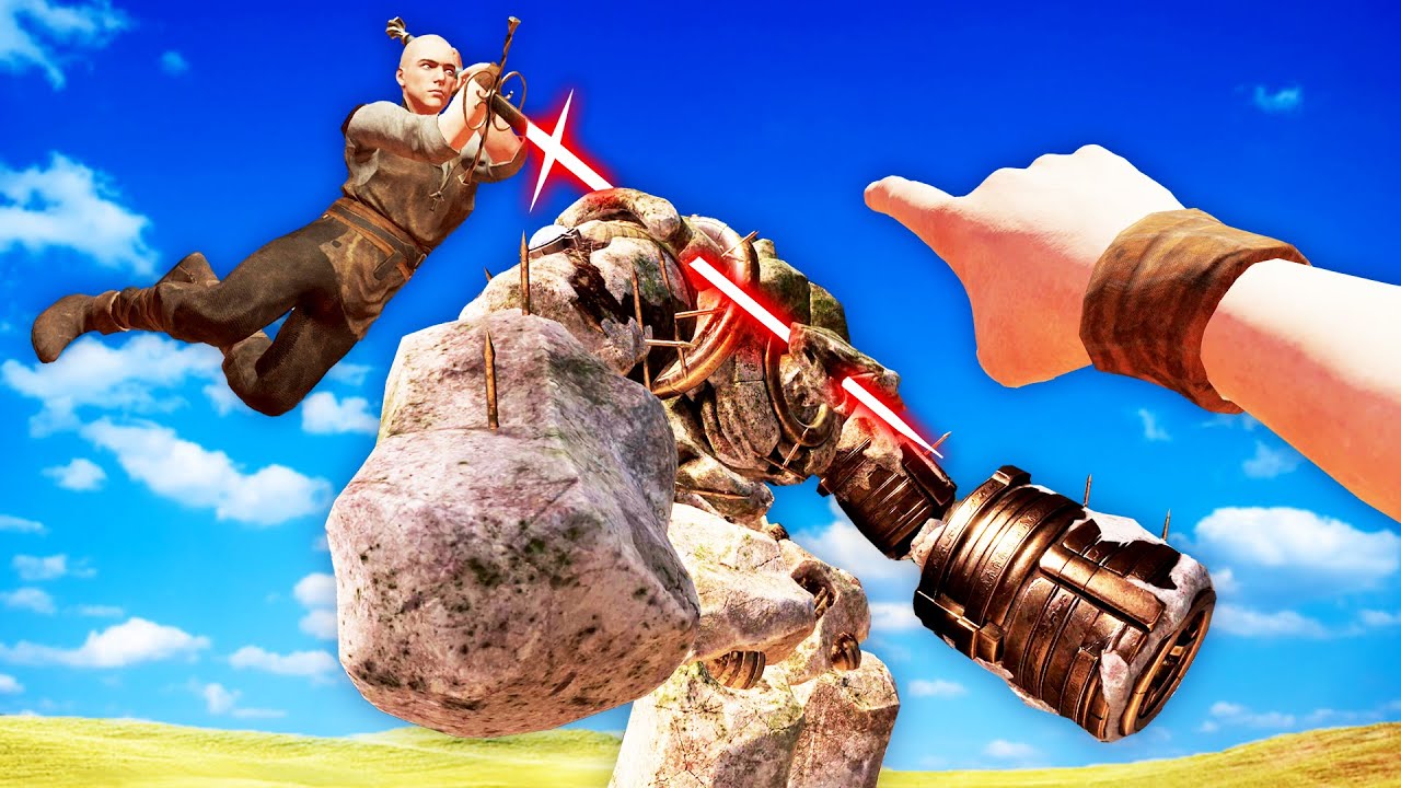 Fighting The GOLEM TOGETHER Using Black Magic... (Blade And Sorcery)