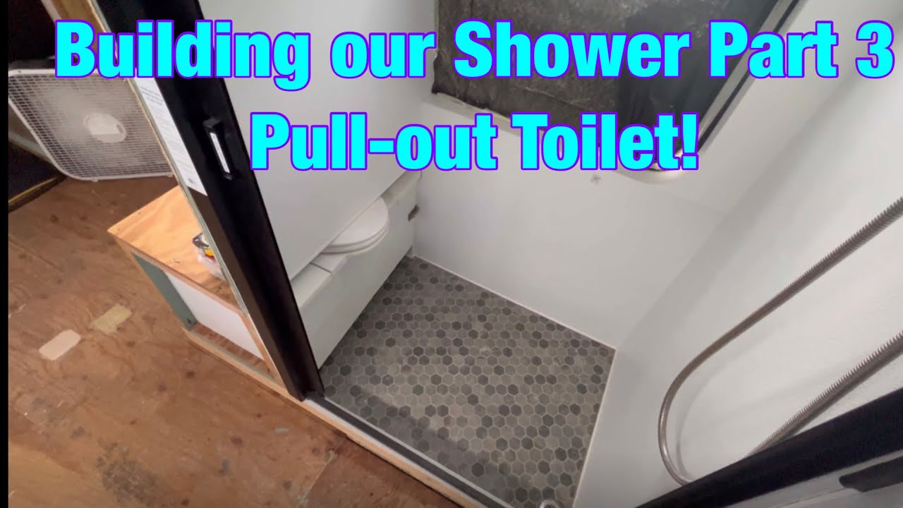Shuttlebus conversion - Episode 23 - A Slide Out Toilet In The Shower