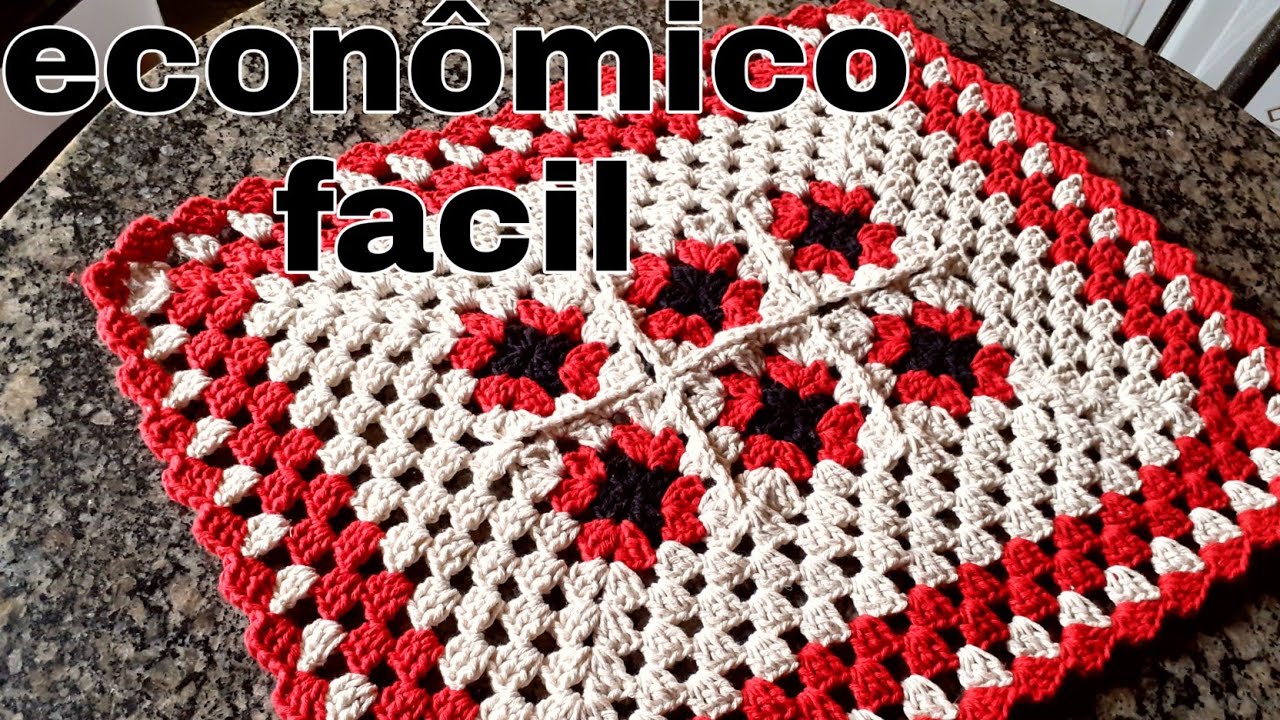 tapete de croch&ecirc; simples