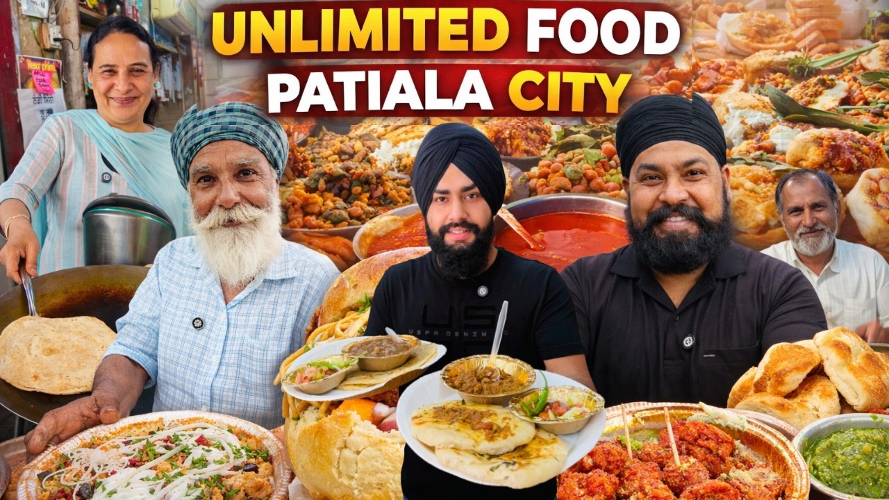 Street Food in Patiala City😍 | Tava Bhatura, Aloo Kulchaa, Noodles Burger,Dal Vada|Street Food India
