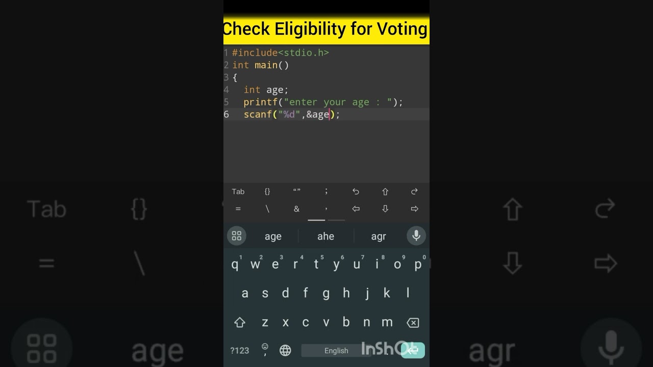 How to Check Eligibility for Voting in C