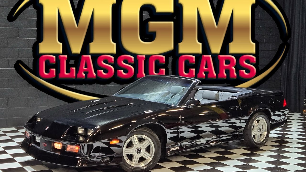 1991 Chevy Camaro Z28 Convertible 5.0 TPI Low Miles Black Over Gray Leather 100% Stock FOR SALE!