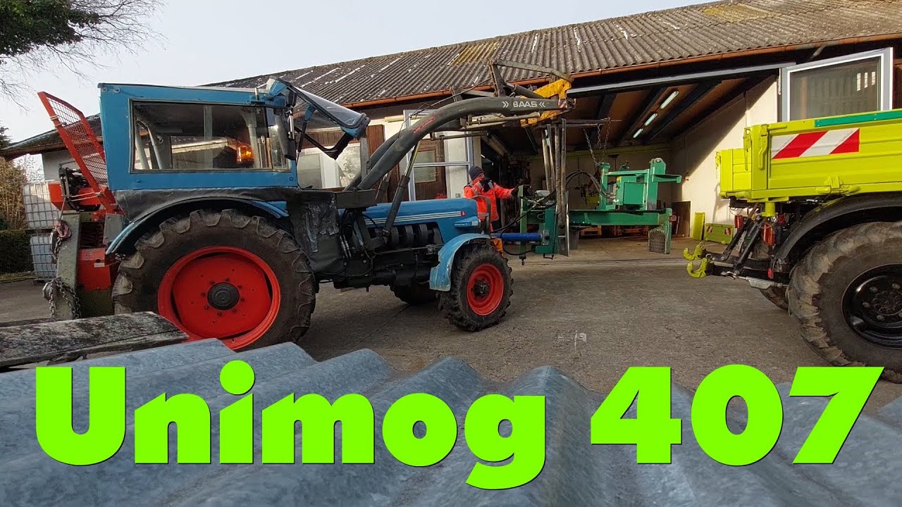 Unimog 407 Binderberger Holz Spalter Reparatur, Laufbahnen aufschweißen