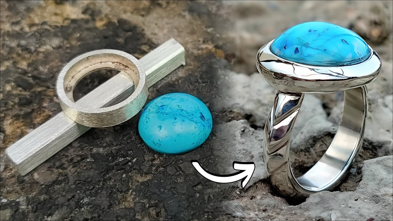 How to Make a Turquoise Silver Ring |Silver Ring | Handmade Jewellery