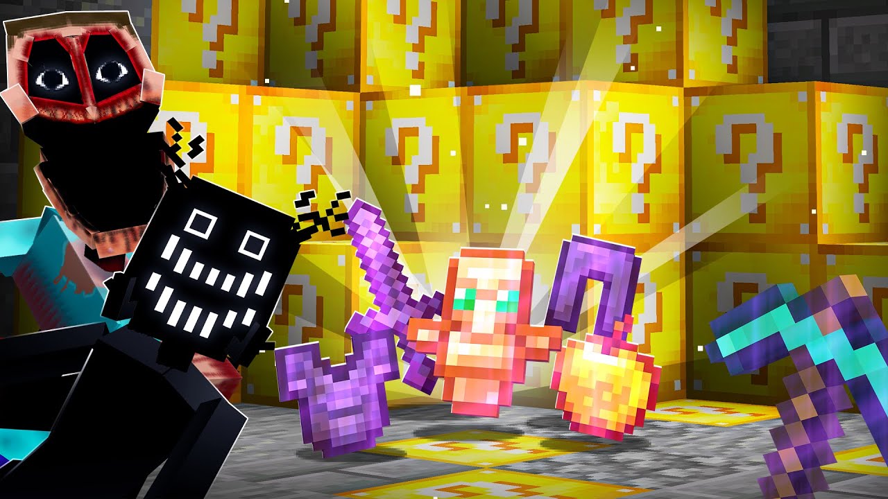 MINECRAFT DE TERROR MAS… OS MINÉRIOS SÃO LUCKY BLOCKS!