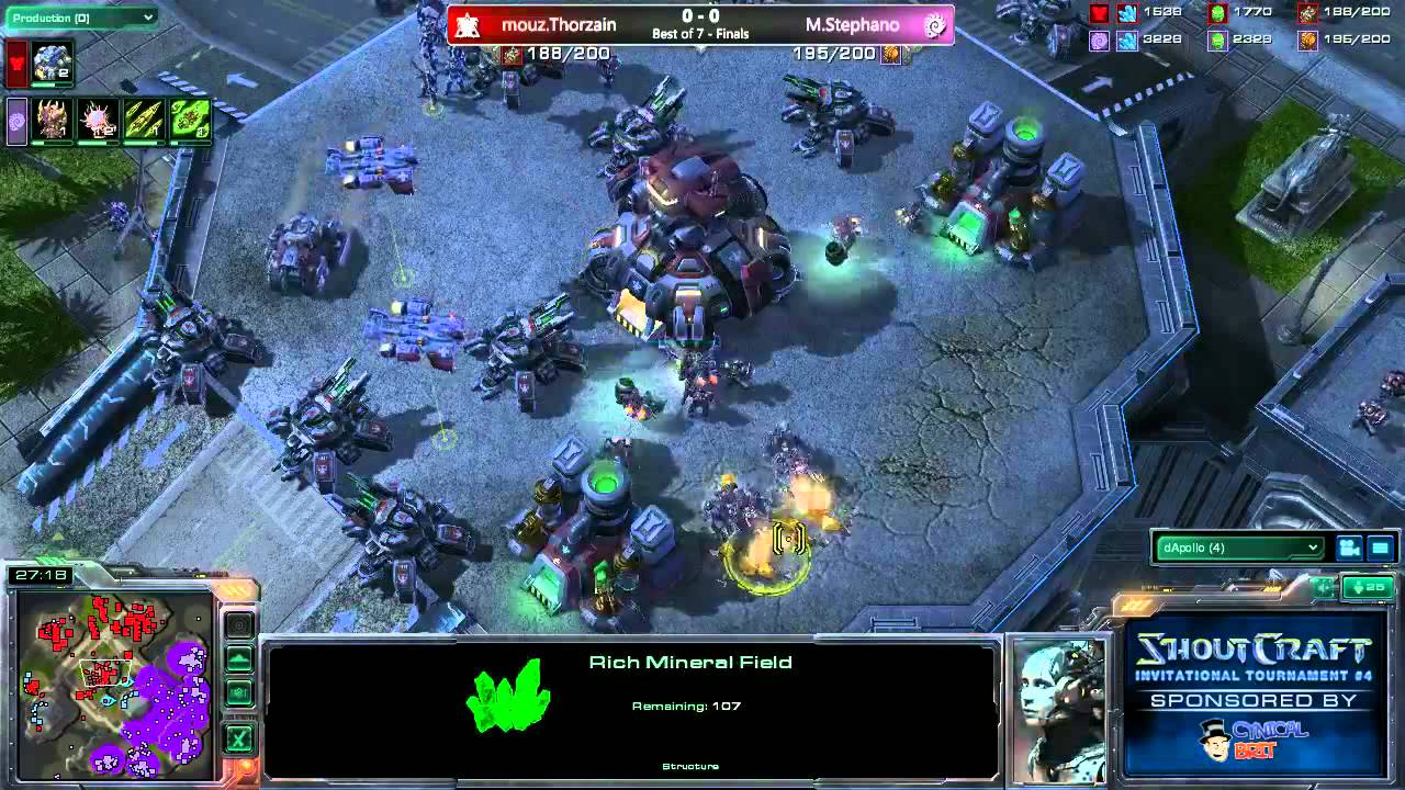 ► SHOUTcraft - SCi4 - Finals : Stephano vs ThorZaIN G1 P1