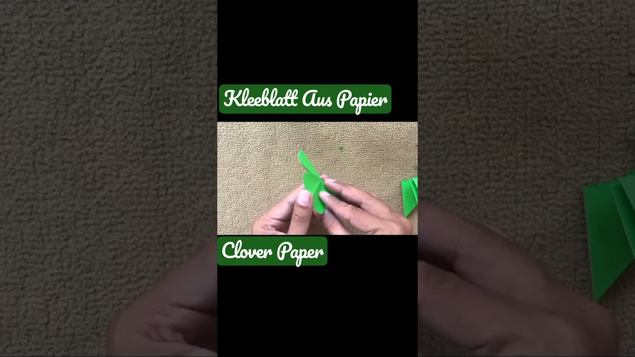 Kleeblatt falten aus papier #kurzesvideo #shortvideo