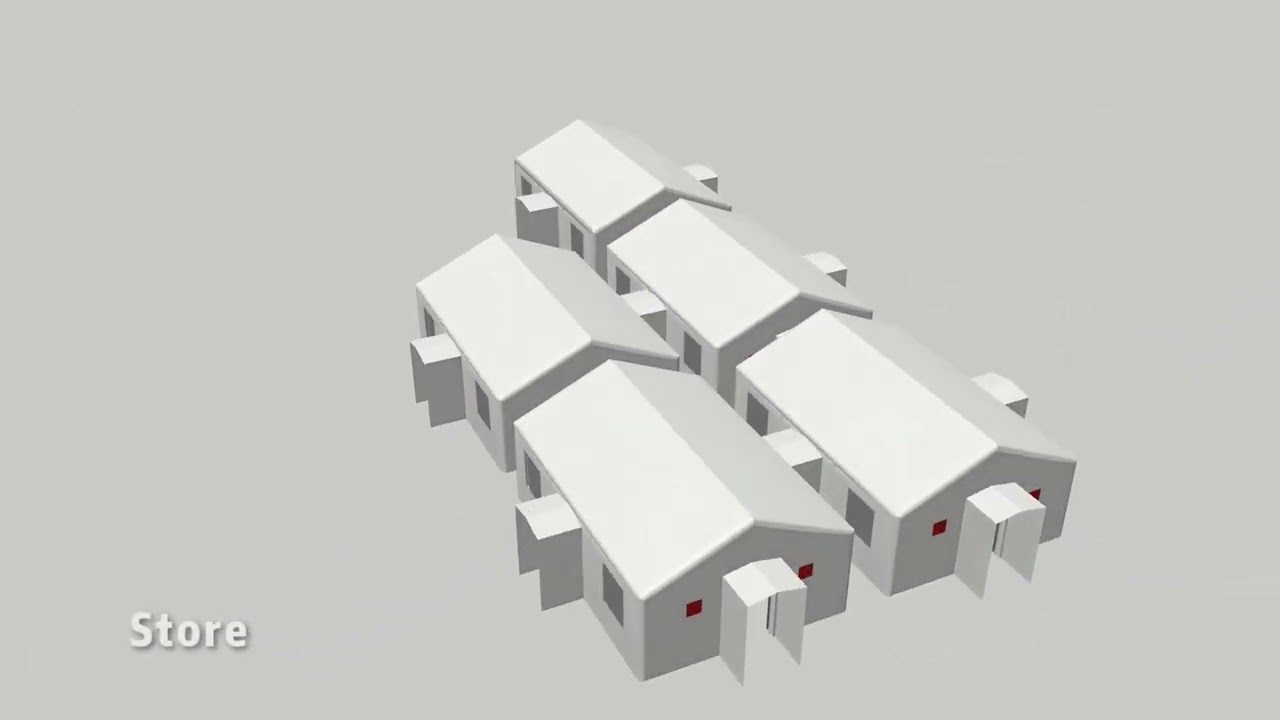 Inflatable military modular tent