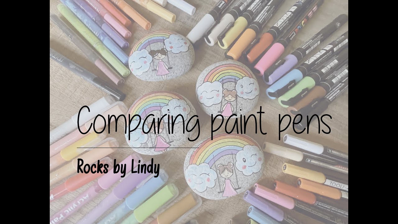 Comparing paint pens (Artistro, Lemitec, Posca and Tooli Art) | Rock painting ideas
