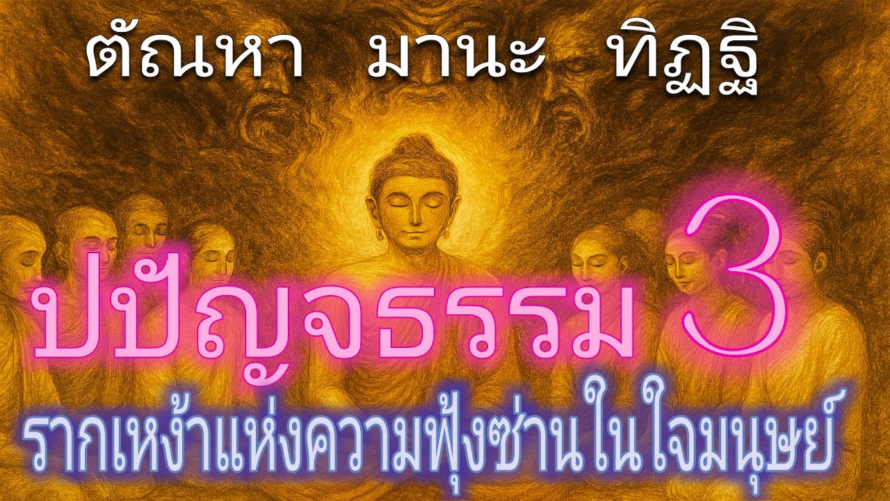 ปปัญจธรรม 3 : รากเหง้าแห่งความฟุ้งซ่านในใจมนุษย์ | ตัณหา | มานะ | ทิฏฐิ | ฟังธรรมะก่อนนอนได้บุญ