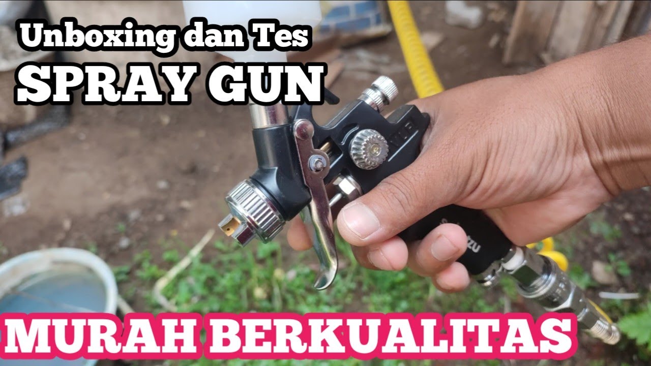 Unboxing & Tes Spray Gun Murah berkualitas  SABETZU HVSG10 Mini HVLP..