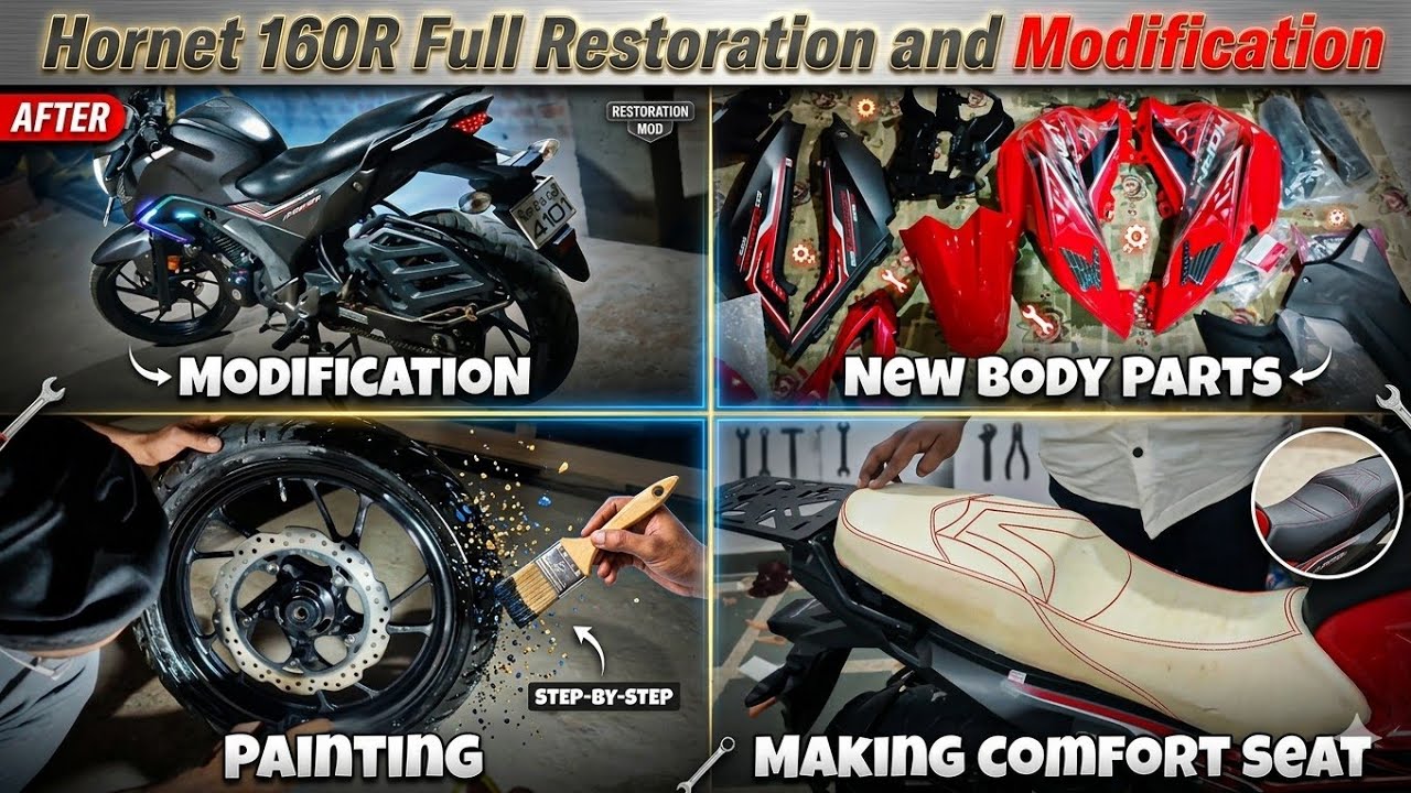 Honda Hornet 160r Full Restoration In Single Video by Bpl Biker