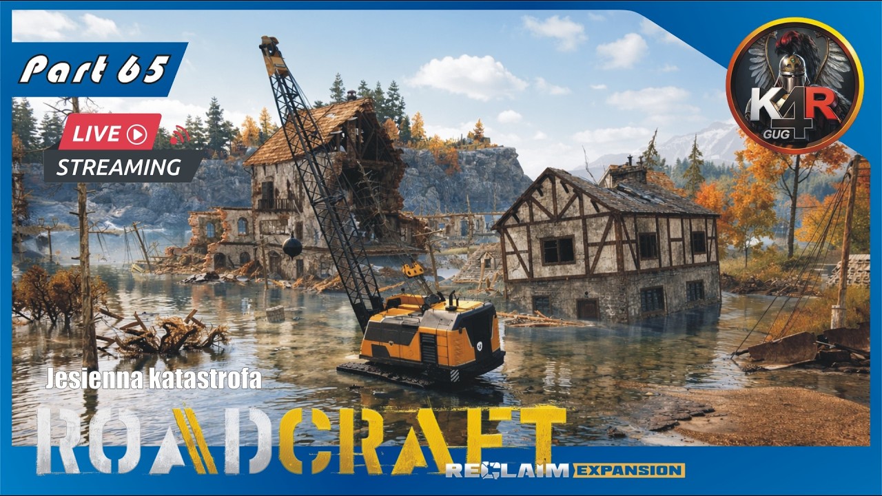 RoadCraft #65 🚧 Jesienna Katastrofa /#05 - Reclaim expansion - Odbudowa portu \ LiveOn PL