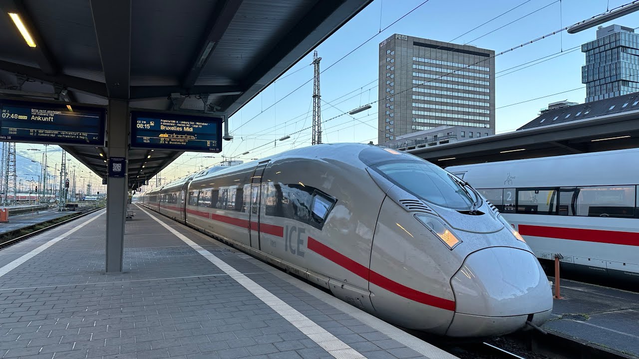 Riding DB ICE 3neo (Class 408) On The Cologne–Frankfurt HSL From Frankfurt Airport to Limburg Süd!
