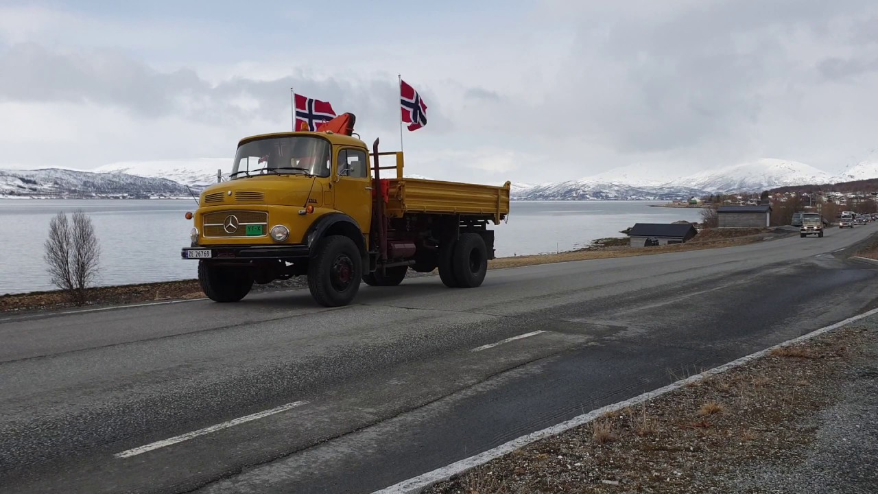 National Day car parade in Tromsø - Norway!  Celebrating the Norwegian tradition 