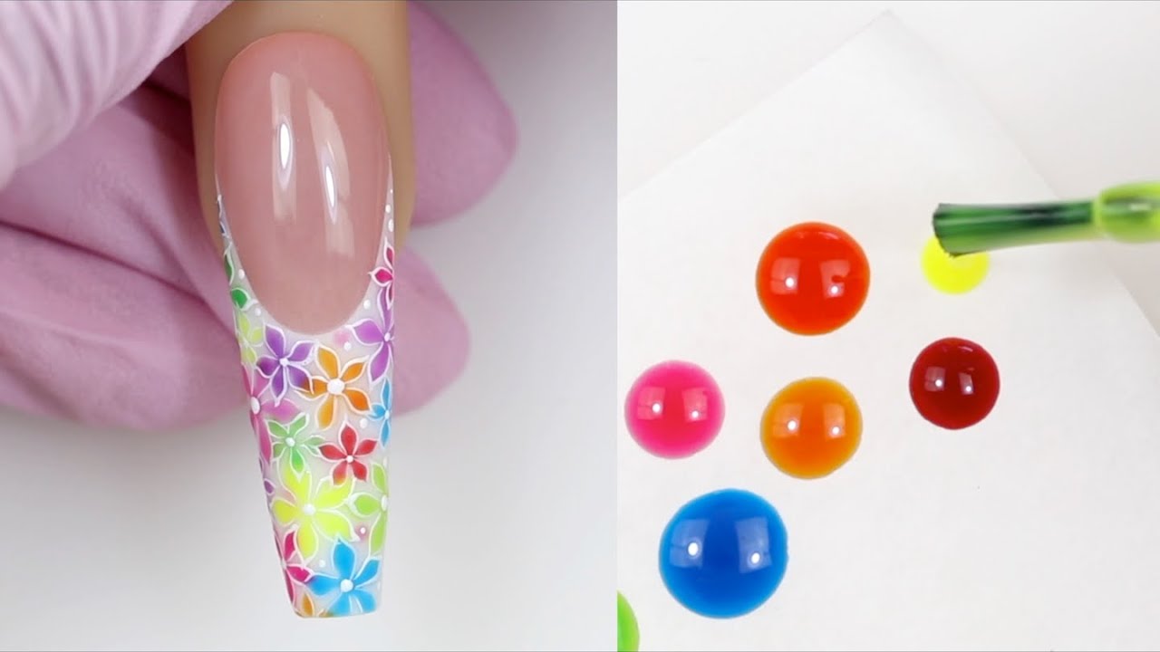 Uñas estilo estampado floral / micropainting 💅🏻✨ Nail Art