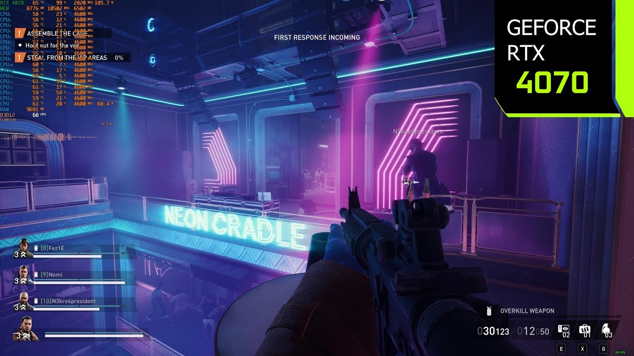 PAYDAY 3 | RTX 4070 4K, 1440p, 1080p DLSS 3.5 Quality | Ultra Settings | i7 10700F | PC Performance