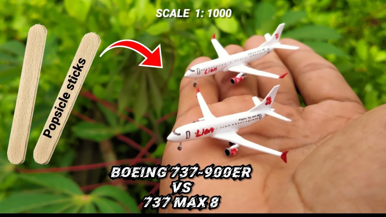 BOEING 737-900ER dan 737 MAX 8 Из палочек для мороженого