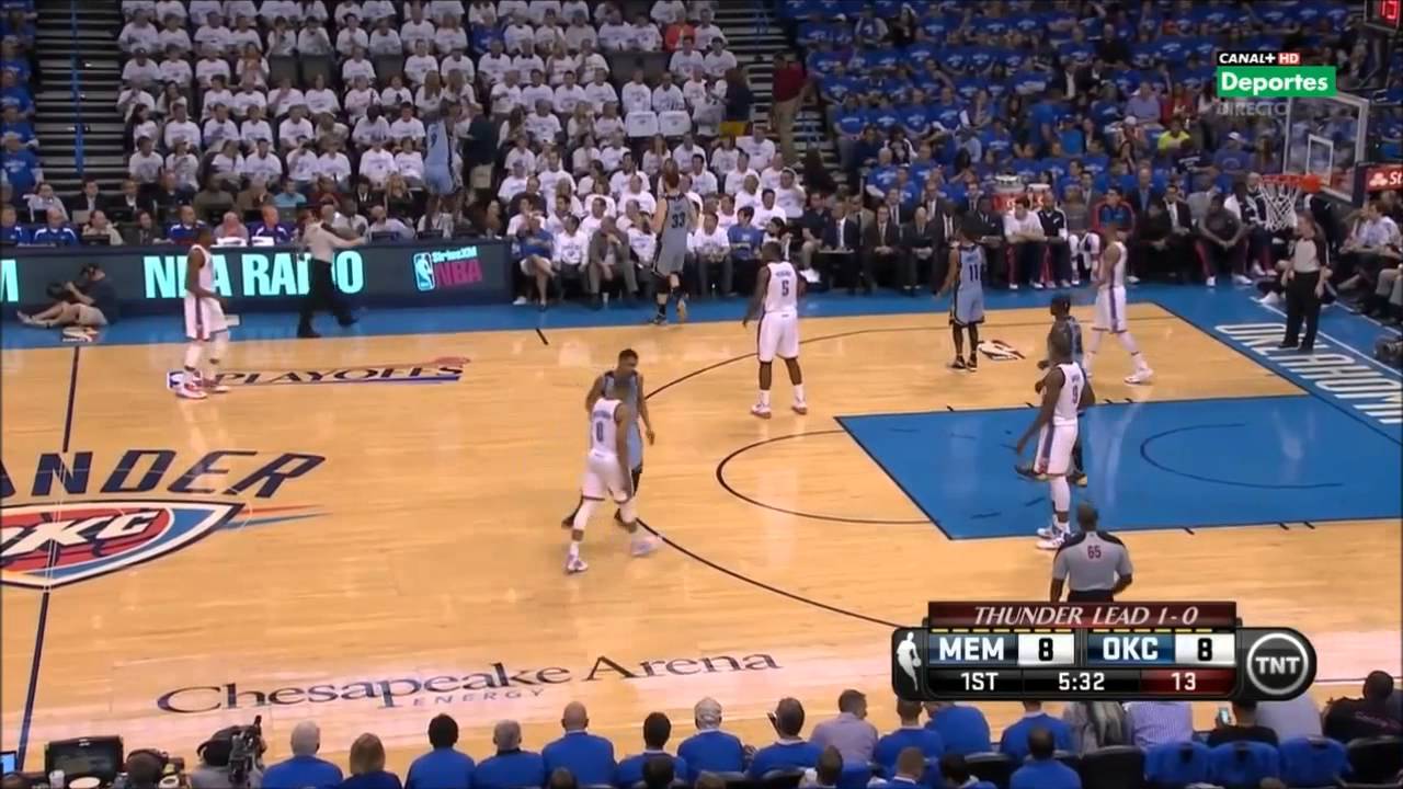 Tony Allen Lockdown Defense on Kevin Durant 2014 NBA Playoffs Part1