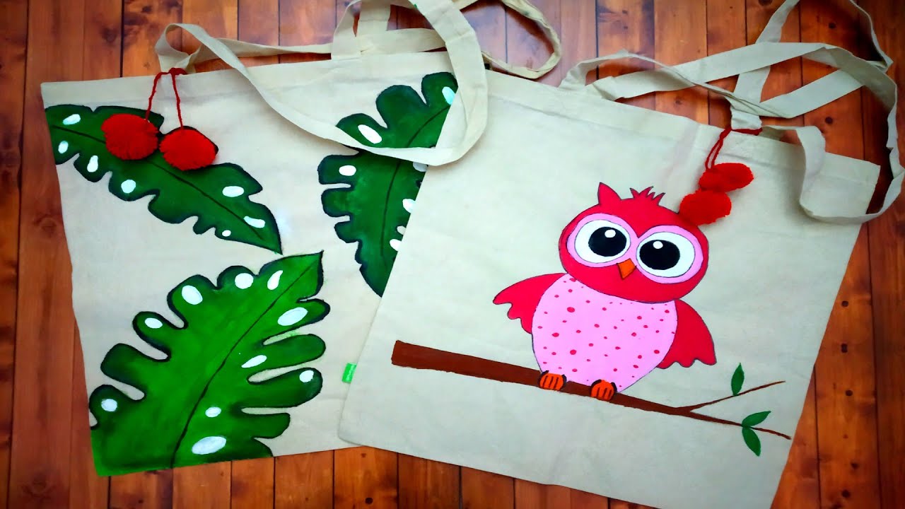 Febric painting | Tote bag | Handbag design