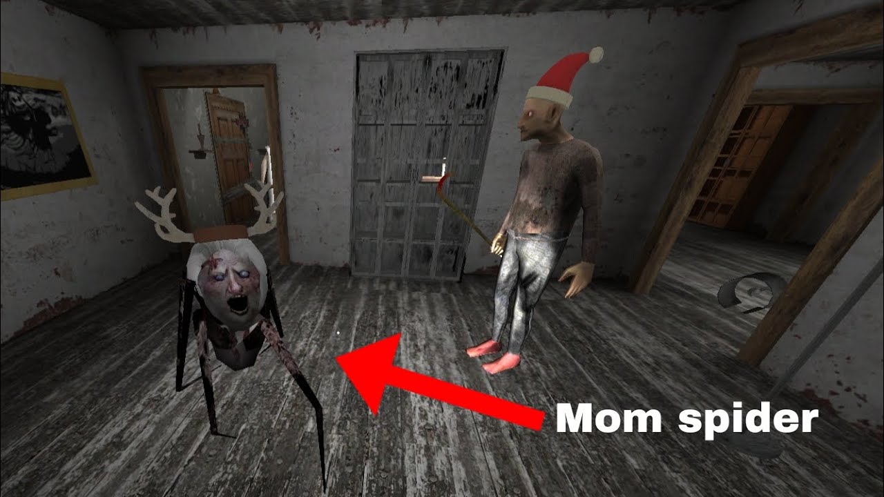 Granny legacy with flashlight and mom spider in grannys house (Full gameplay)