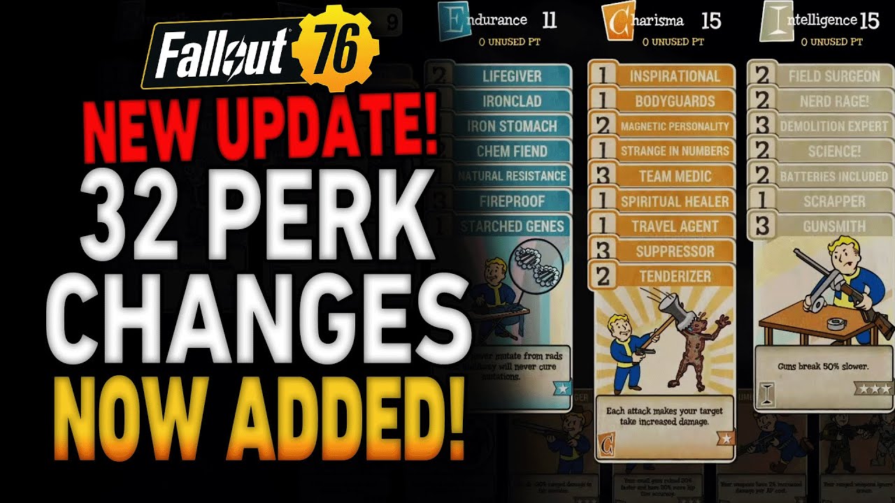 32 New Perk Cards & Reworks in Fallout 76&rsquo;s Latest Update