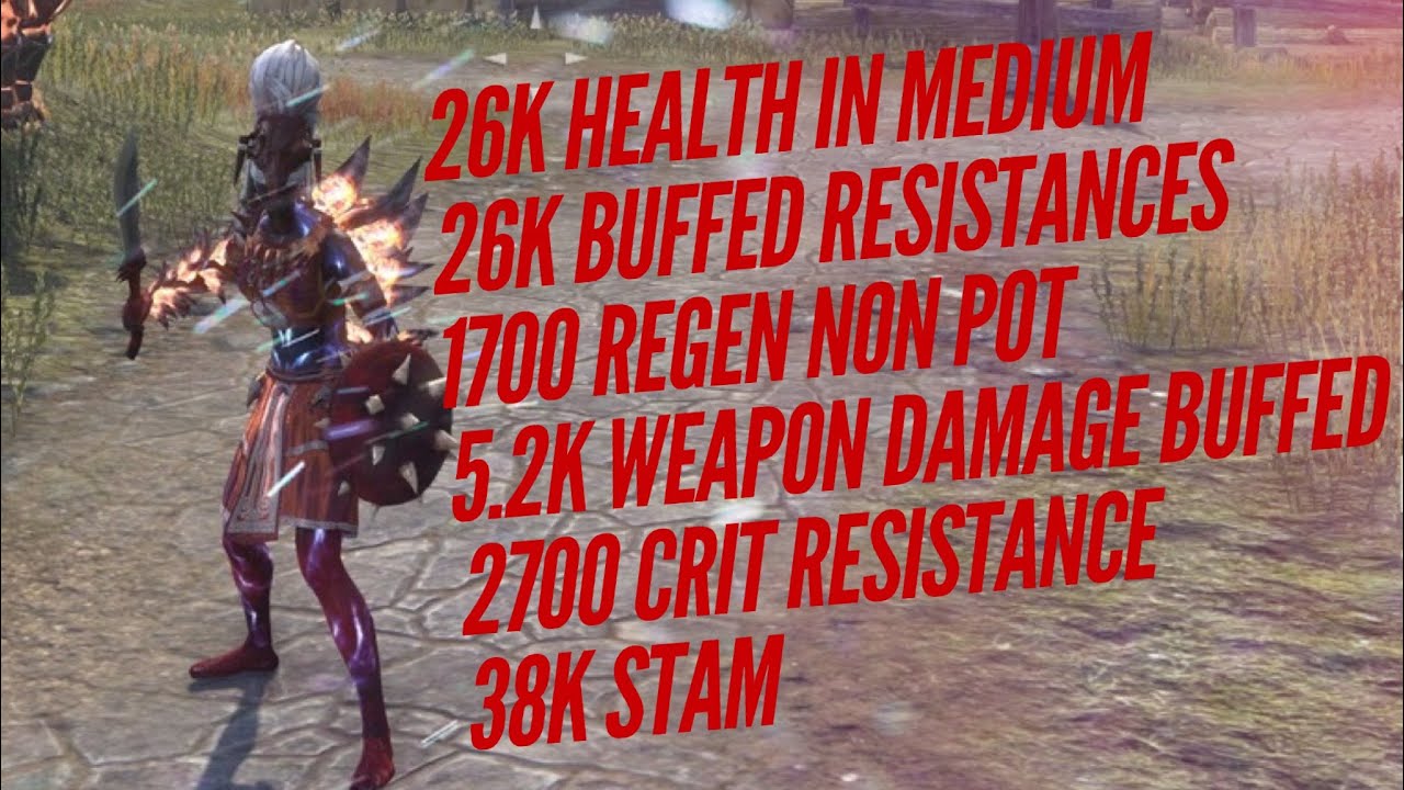 Stam Dk - PvP Medium armor build. Dragon bones