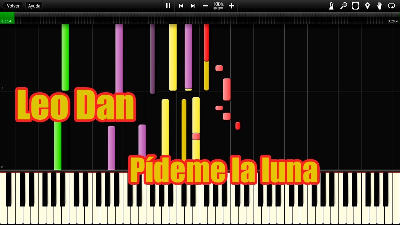 Leo Dan - Pideme la luna synthesia