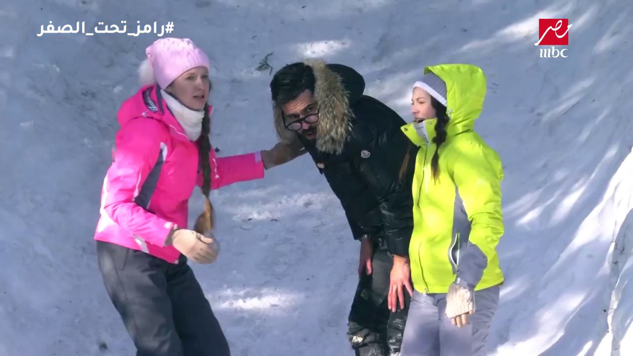 انهيار عبد الله السعيد في مواجهة دب رامز تحت الصفر ورد فعل غير متوقع بعد رؤية رامز جلال