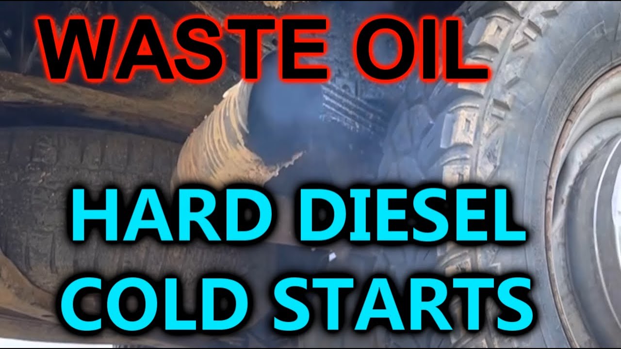 S5E18. SMOKEY WASTE OIL BURNING DIESELS COLD STARTS compilation! Запуск дизеля на отработке.
