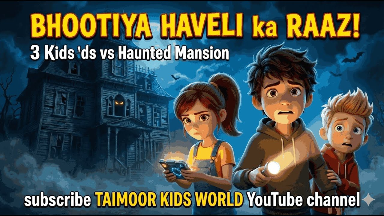 “Bhootiya Haveli ka Raaz | Horror Thriller Kids Story in 3D Pixar Style | Full Movie”
