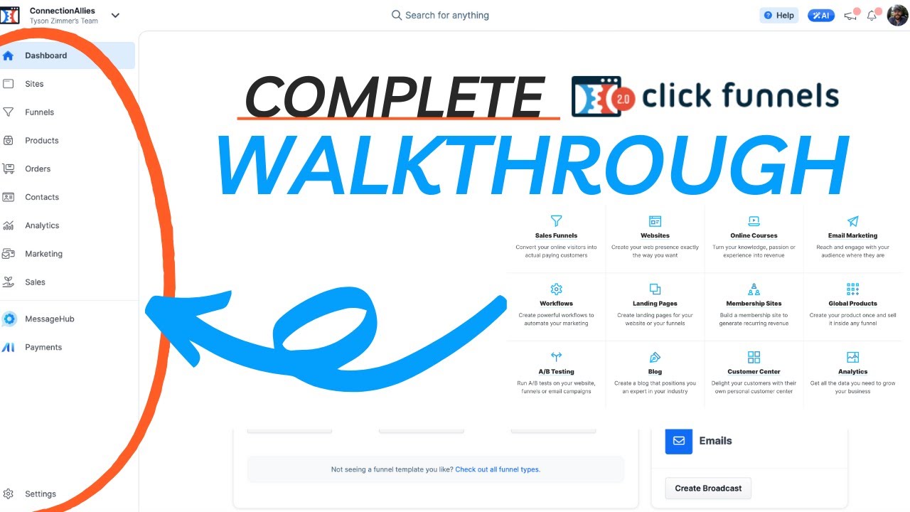 Complete ClickFunnels 2.0 Walkthrough For Beginners! [2024]
