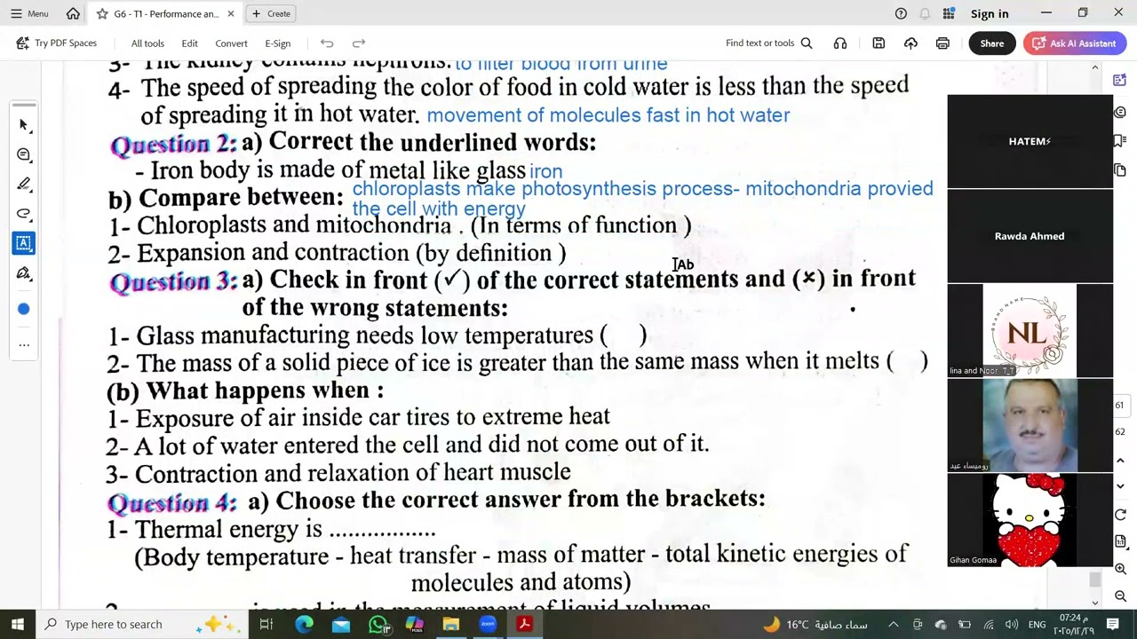model exam in assessment book 6