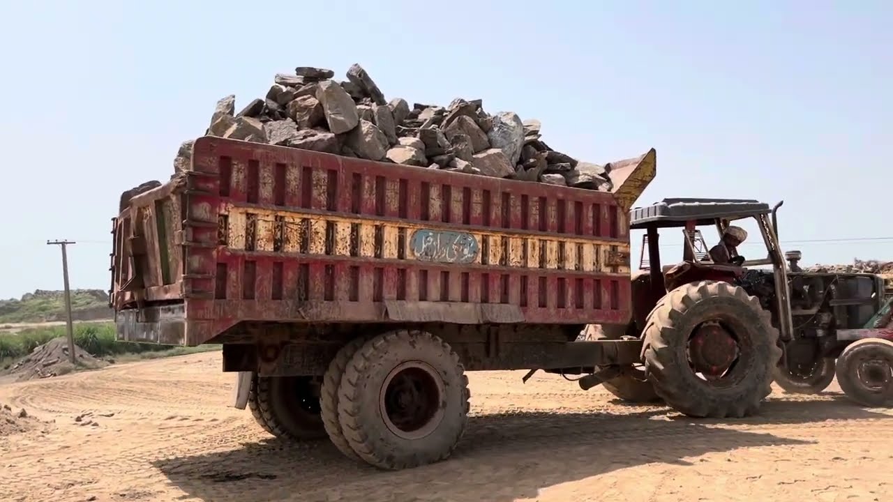 PLAYING  With Giant Rocks.ASMR Rock Quarry CRUSHING Oprations primary jaw Crusher in action#asmr