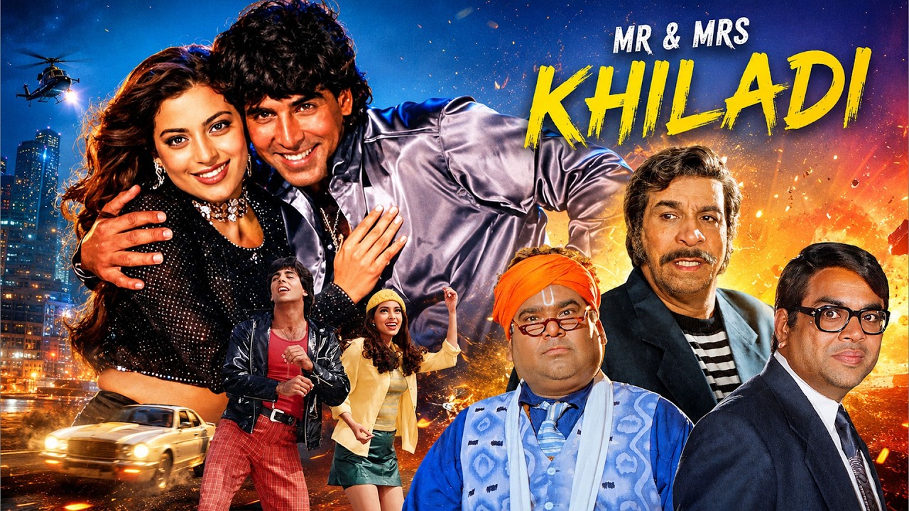 Mr & Mrs Khiladi Full Hindi Movie 4K | Akshay Kumar, Juhi Chawla, Kader Khan | Comedy Movie