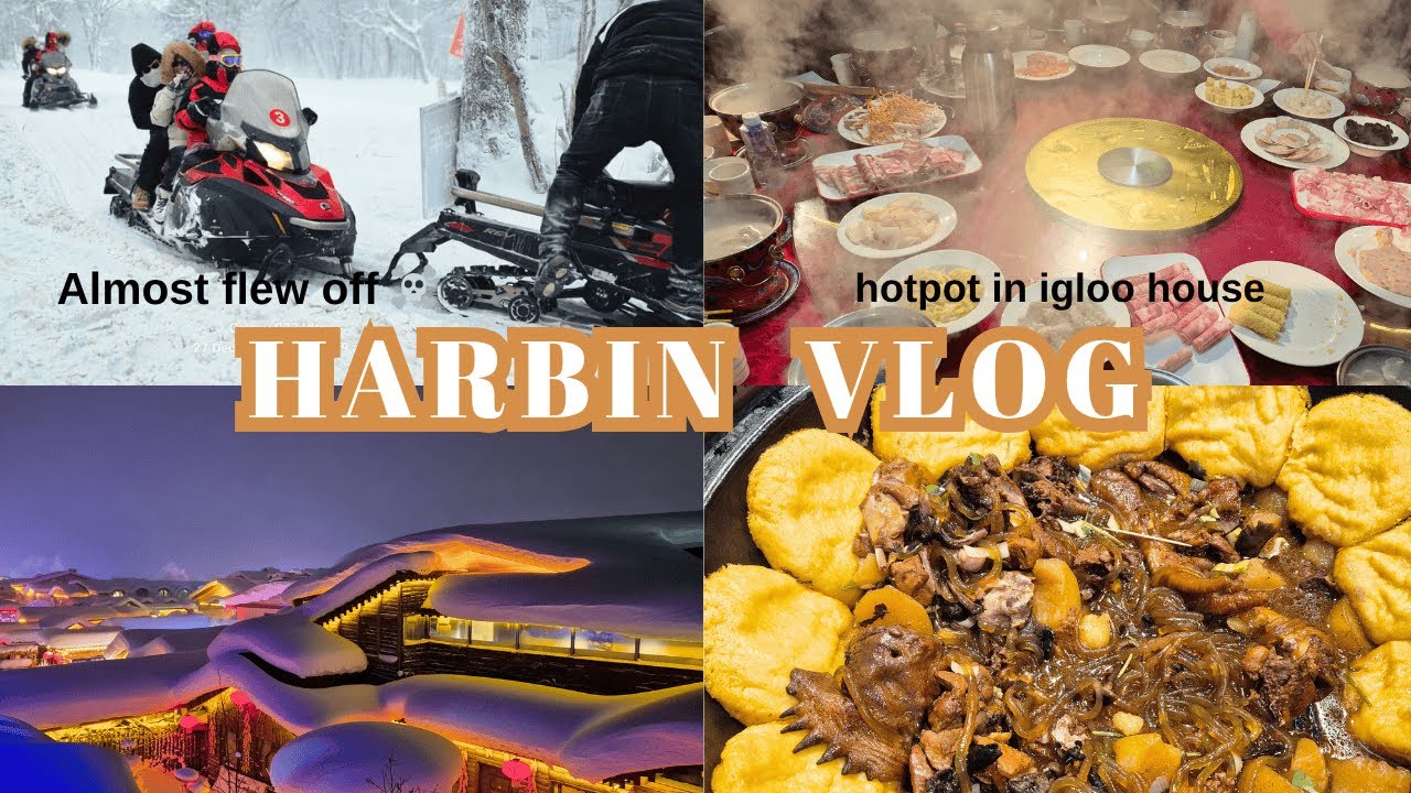 ❄️HARBIN WINTER VLOG| Snow Village, Ice & Snow World, Xuexiang, Northeastern China Food Tour.