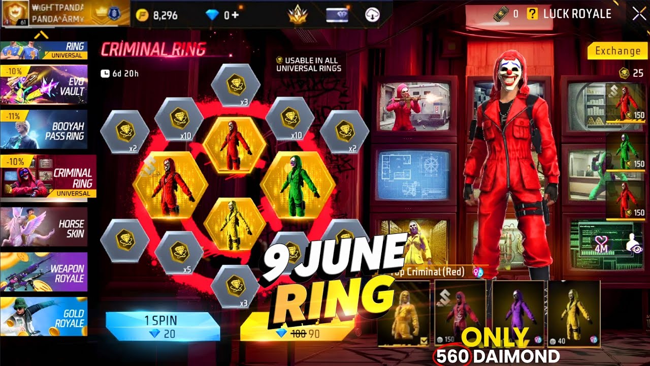 CRIMINAL BUNDLE RETURN FREE FIRE, NEXT RING EVENT FF, FF NEW EVENT, FREE FIRE NEW EVENT, OB54 UPDATE