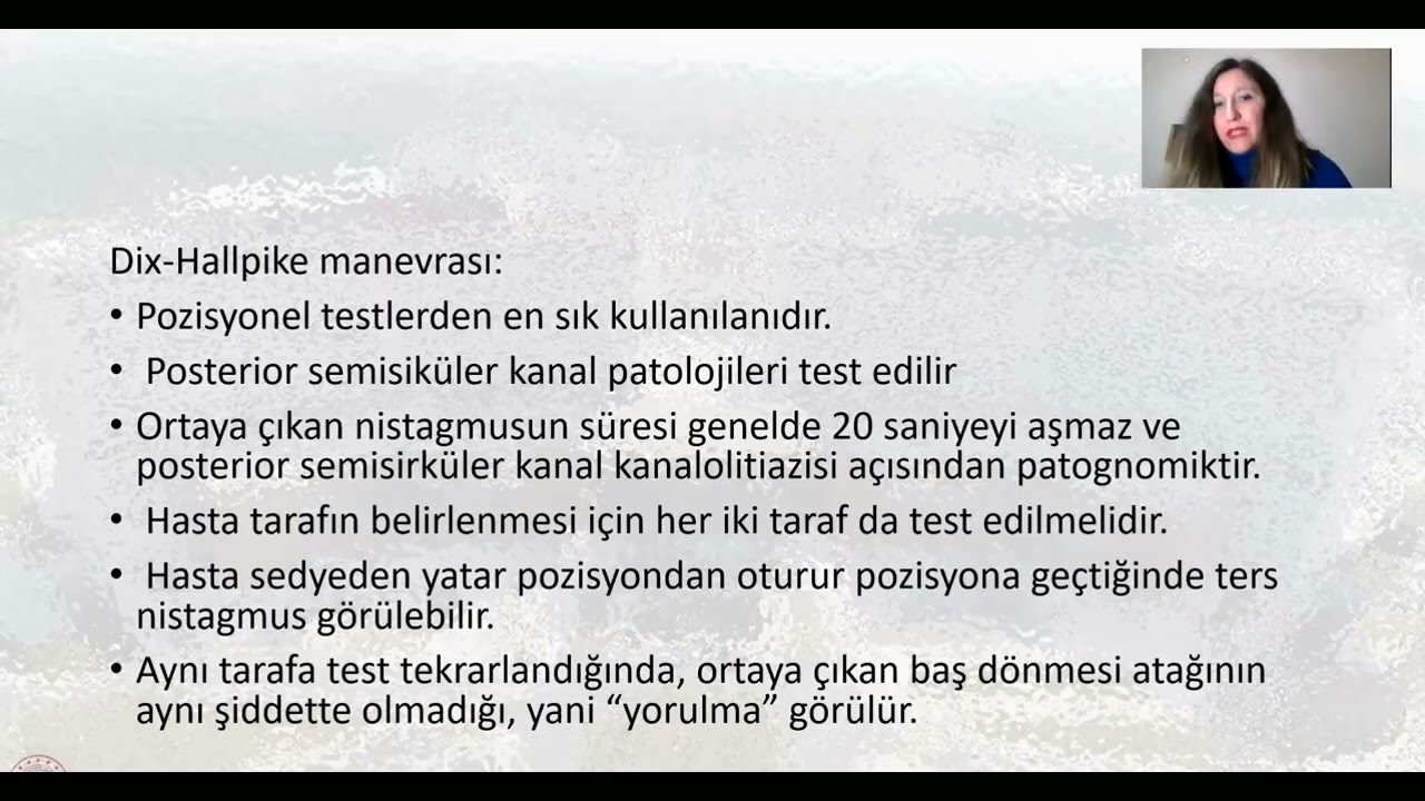 Başdönmesi Vertigo Odyoloji Online dersler
