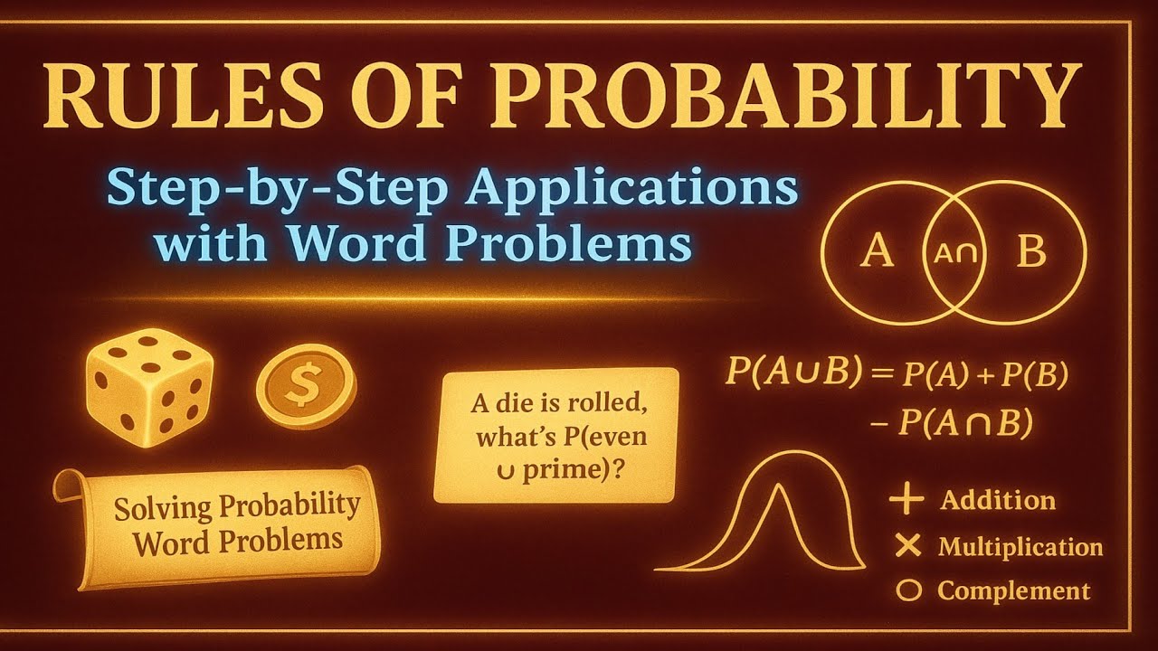 Rules of Probability Explained with Word Problems (PART 1)