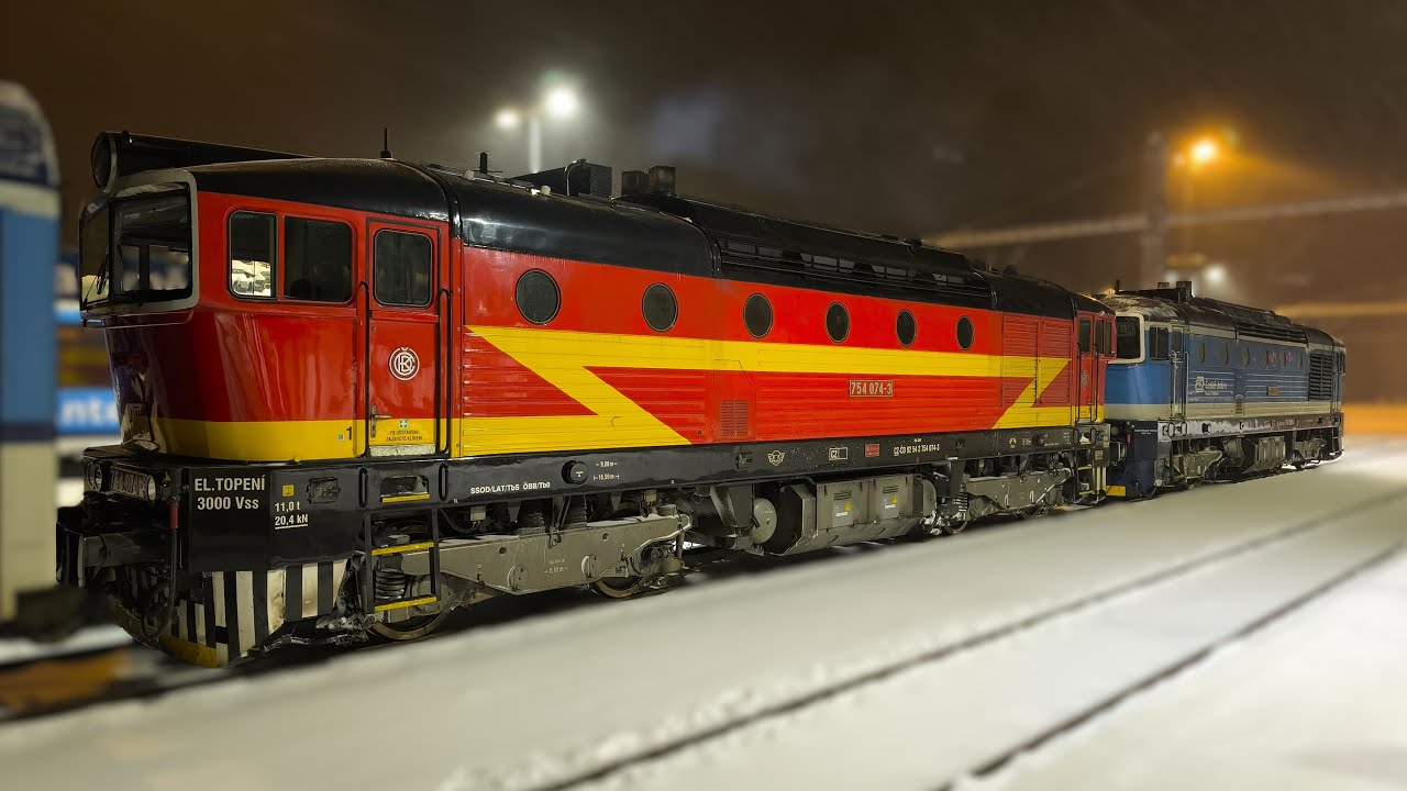 Přeprava Brejlovce 754 074-3 z opravy do Plzně dne 10.1.2026