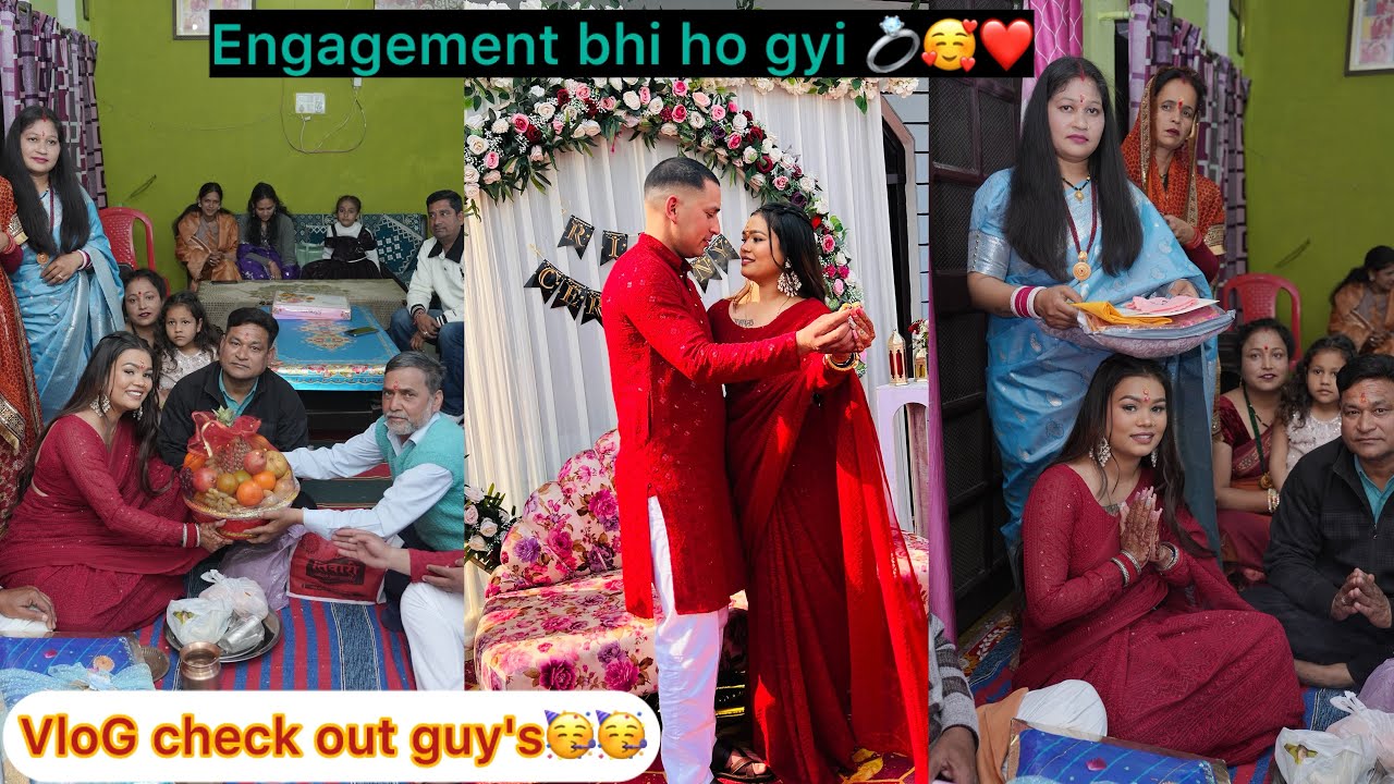 Maha Shivratri Ke Din Hui Hamari Ring ceremony💍❤️🥳🥰#ringceremony #vlog #uttarakhand 