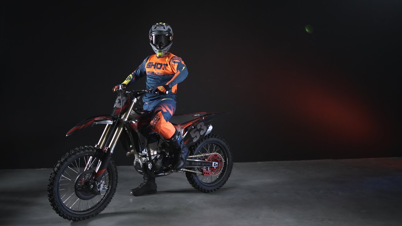 Shot Contact Trust MX Clothing Kit (Deep Blue, Neon Orange)
