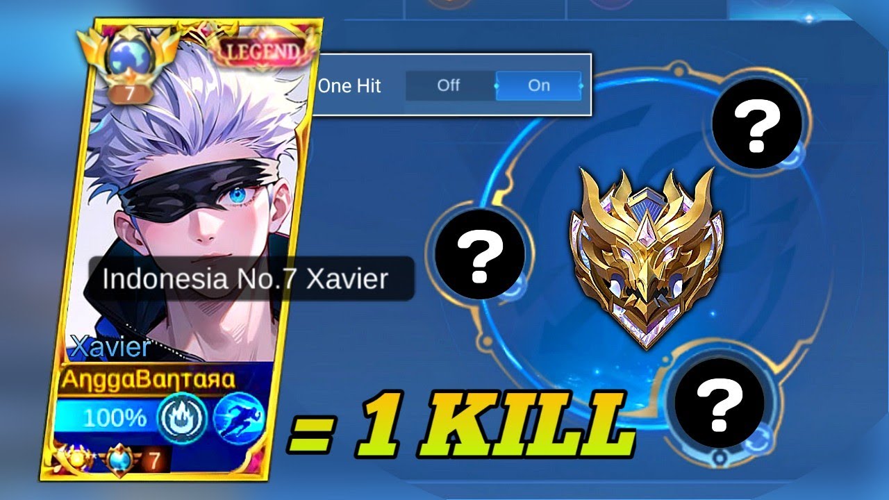GLOBAL XAVIER GOJO SATORU AFTER NEW UPDATE RECOMMENDED 1 HIT BUILD & EMBLEM 2024 - MOBILE LEGENDS