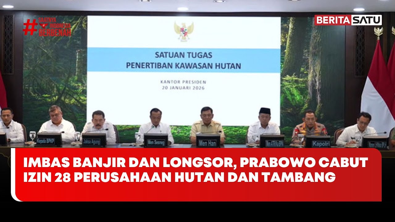Imbas Banjir dan Longsor, Prabowo Cabut Izin 28 Perusahaan Hutan dan Tambang #beritasatu