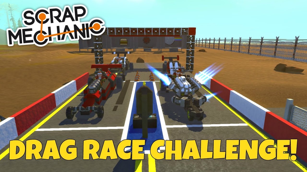 DRAG RACE CHALLENGE! - Scrap Mechanic Multiplayer - EP 164
