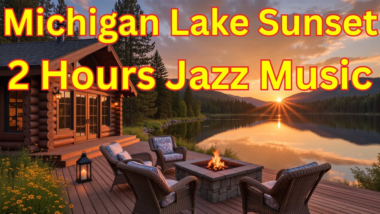 Michigan Lake Sunset Jazz – 2 Hours of Smooth Saxophone & Bossa Nova for Relaxation 🎷🌅
