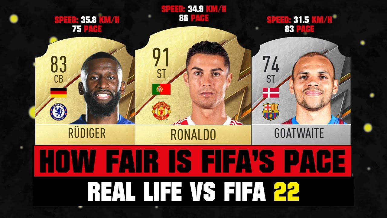 HOW FAIR IS FIFA's PACE REALLY - Footballers SPEED In REAL LIFE VS FIFA 22! ❓😲