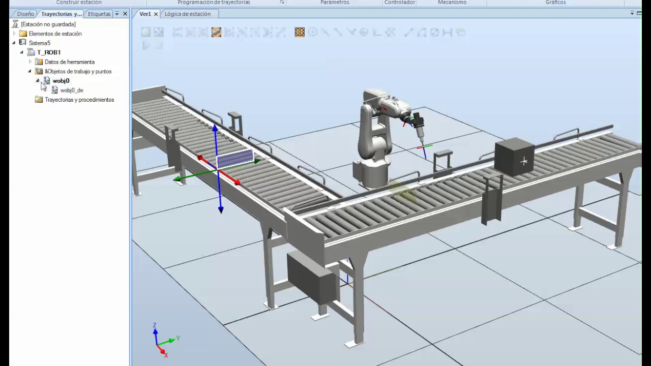RobotStudio - Práctica nº 16 Movimiento de objetos mediante componentes inteligentes