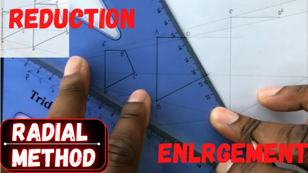 How to REDUCE and ENLARGE a quadrilateral | Radial Method | Technical Drawing