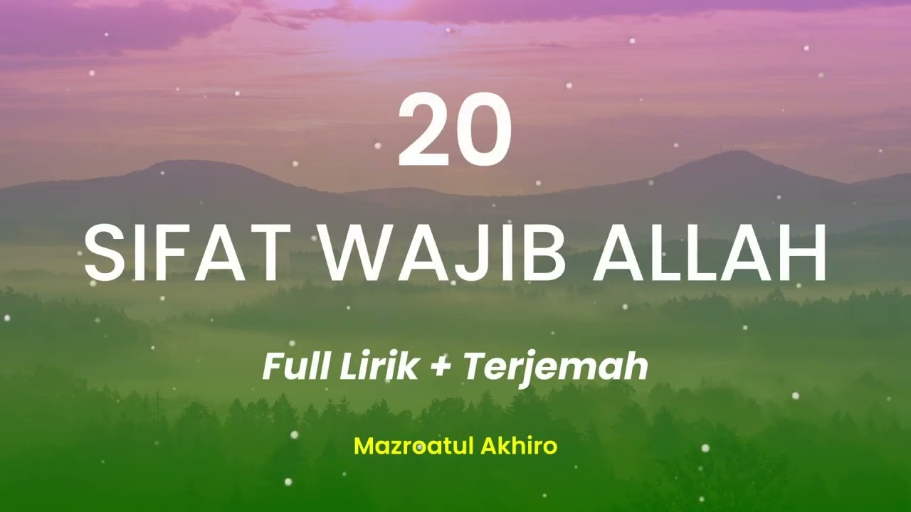 SIFAT WAJIB BAGI ALLAH | WUJUD WIDAM BAQA' - MAZRO || Lyrik